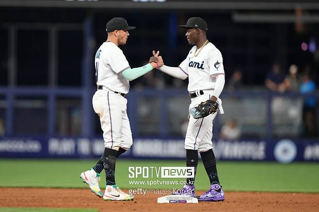 ▲ 마이애미에서 한솥밥을 먹을 당시의 미겔 로하스(왼쪽)와 재즈 치좀 주니어. 하지만 지금은 앙숙이 됐다