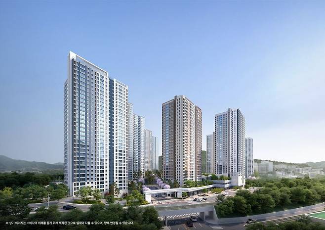 창원 메가시티 자이&위브 투시도. 포애드원 제공