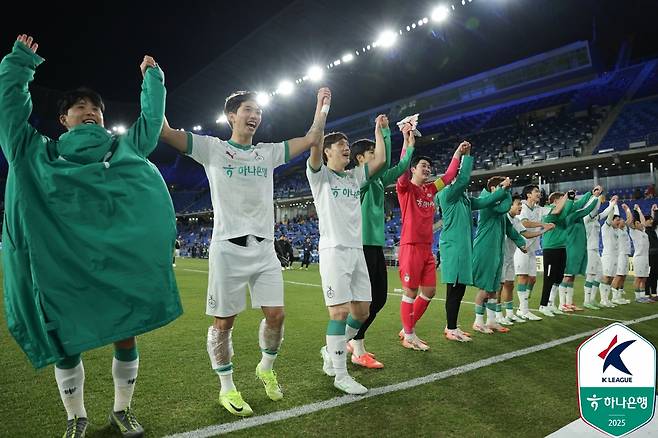 대전 승리 세리머니. /사진=한국프로축구연맹 제공