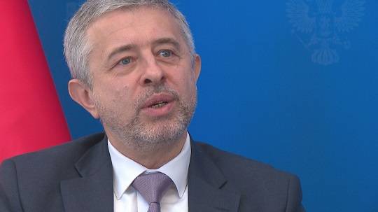 게오르기 지노비예프 주한러시아대사가 2일 서울 중구 대사관에서 채널A와 인터뷰하고 있다.