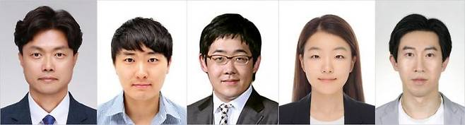 연구진. (왼쪽부터 이형우, 전일, 김한준, 우채영, 이일현) 부산대 제공