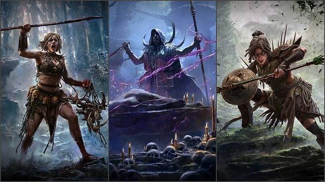 ▲ 신규 캐릭터 헌트리스 / 전직 캐릭터 리추얼리스트과 아마존