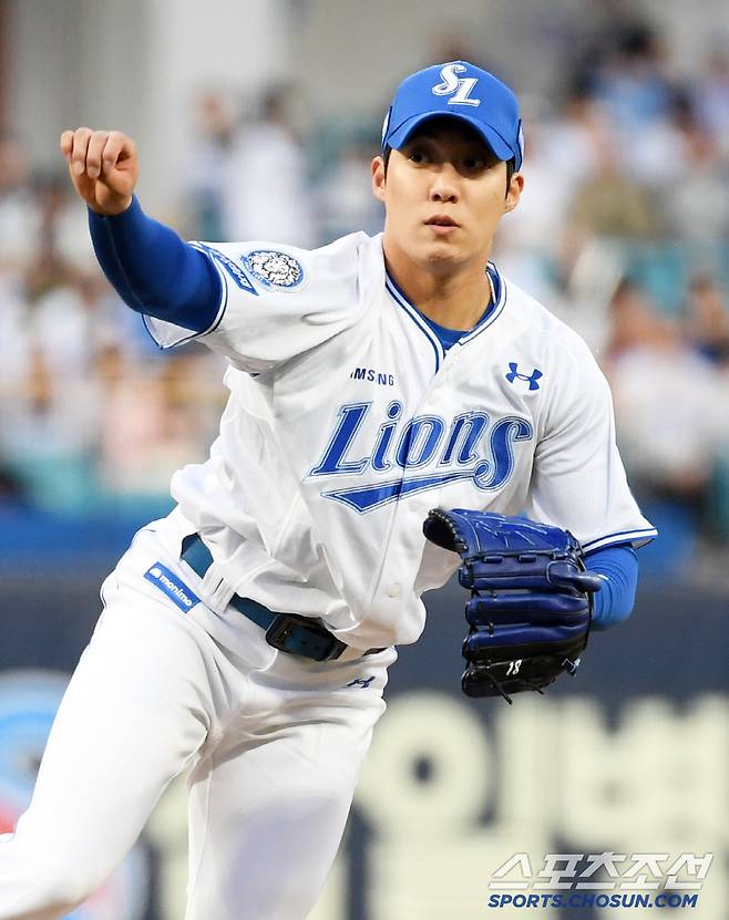 4일 대구 삼성라이온즈파크에서 열린 삼성 라이온즈와 한화 이글스의 경기. 삼성 원태인이 역투하고 있다. 대구=박재만 기자 pjm@sportschosun.com/2025.04.04/