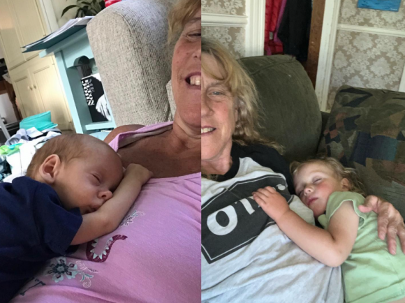 미국 뉴햄프셔주 콩코드에 거주하는 여성 바브 히긴스(61)가 4살 아들에게 여전히 모유수유를 해 화제다. 사진은 바브와 아들 잭의 2021년 모습(왼쪽)과 2023년 모습. 바브 히긴스 인스타그램 캡처