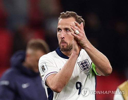 Harry Kane kicking a football