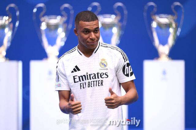 이번 시즌을 앞두고 레알 마드리드에 합류한 음바페. /게티이미지코리아