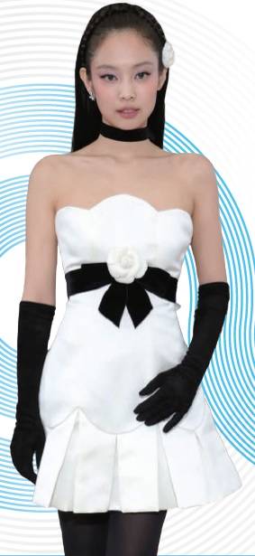 화제가 됐던 2023년 멧 갈라의 샤넬 빈티지 드레스. /사진= 샤넬·제니 인스타그램