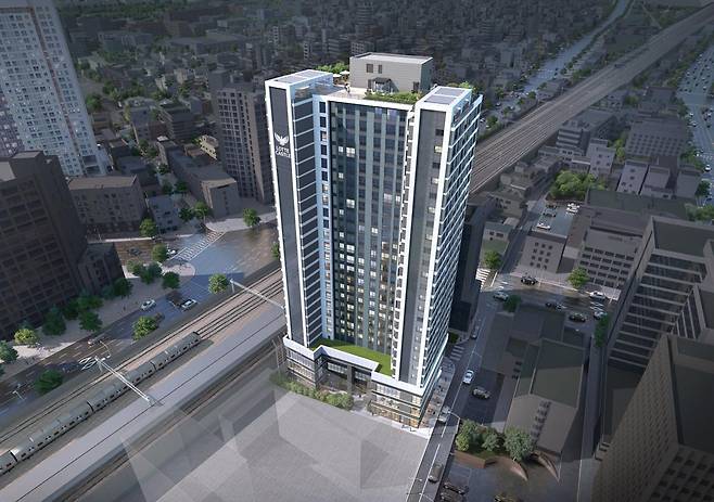 용산 남영역 롯데캐슬 헤리티지 조감도. 롯데건설