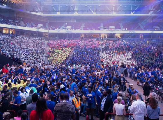 2018년 미국 아칸소주에서 열린 월마트 주주총회 행사. 사진 월마트