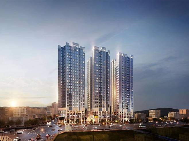 마리디앤씨가 시행사로 참여한 디오르나인 안양역 조감도.(사진=안강건설)