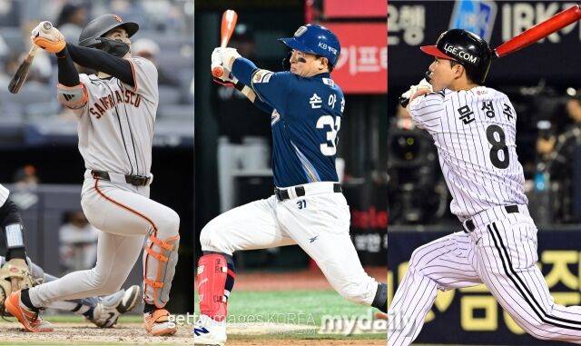 이정후(좌), 손아섭(중), 문성주(우)./게티이미지코리아, 마이데일리