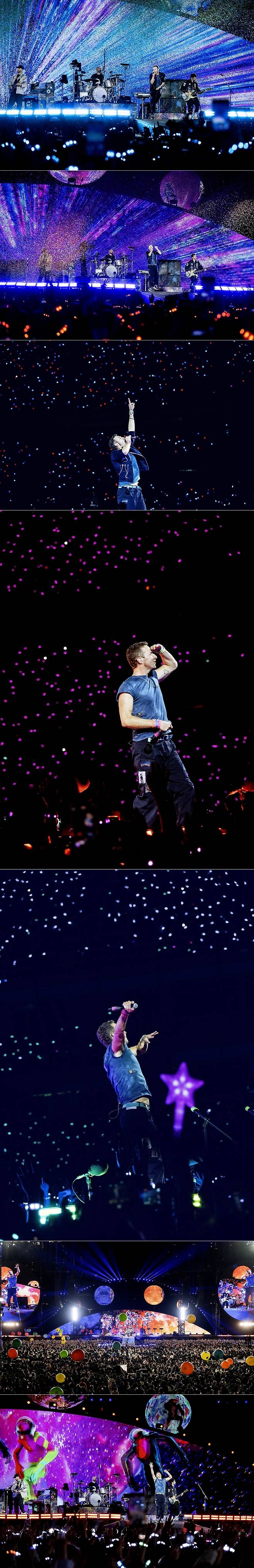 사진=4월 16일 콜드플레이 고양종합운동장 내한 공연 현장 사진, 라이브네이션코리아 제공