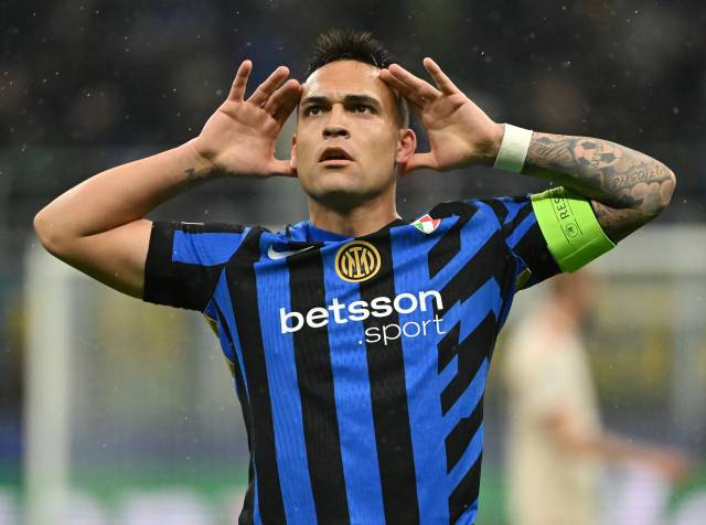 바이에른 뮌헨전에서 동점골을 터뜨린 라우타로 마르티네스. 신화연합뉴스