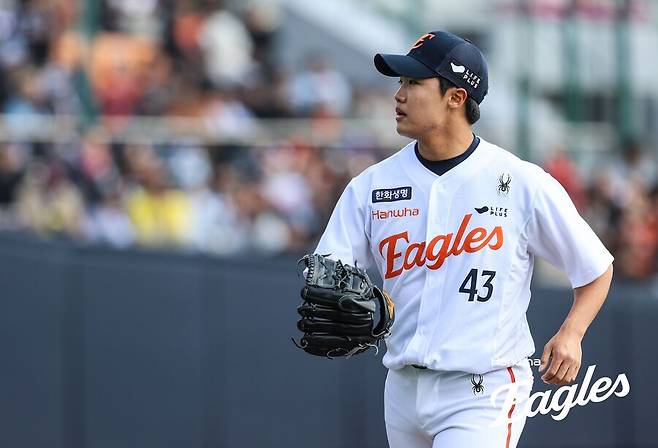 ▲ 한화 마운드의 미래 중 하나로 주목받고 있는 정우주 ⓒ한화 이글스