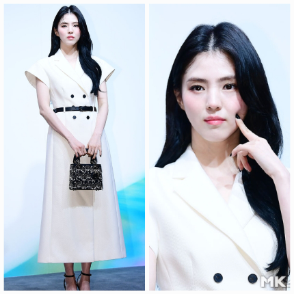 한소희가 순백의 드레스를 입고 등장해, 변함없는 고혹미를 과시했다. 사진=김영구 기자