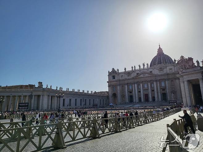 22일 바티칸의 성베드로 광장 모습 ⓒ News1 김지완 기자