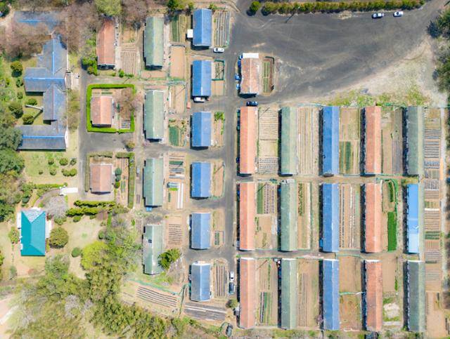 강원 동해시 동부사택을 하늘에서 내려다본 모습.