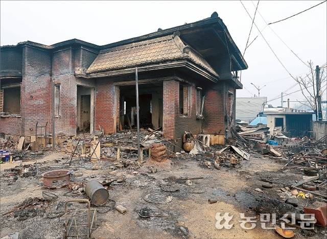 지난달 발생한 대형 산불로 잿더미가 돼버린 경북 의성군 단촌면의 한 농촌마을. 지역과 정치권에선 피해지역을 산불 이전 상태로 복구할 게 아니라 계획입지를 통해 잘 정돈된 농촌마을로 재탄생시키자는 의견이 나온다. 의성=김병진 기자