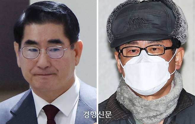 김용현 전 국방부 장관과 노상원 전 정보사령관. 경향신문 자료사진