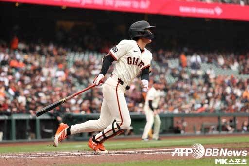 이정후는 1회 1타점 2루타를 기록했다. 사진(美 샌프란시스코)=ⓒAFPBBNews = News1