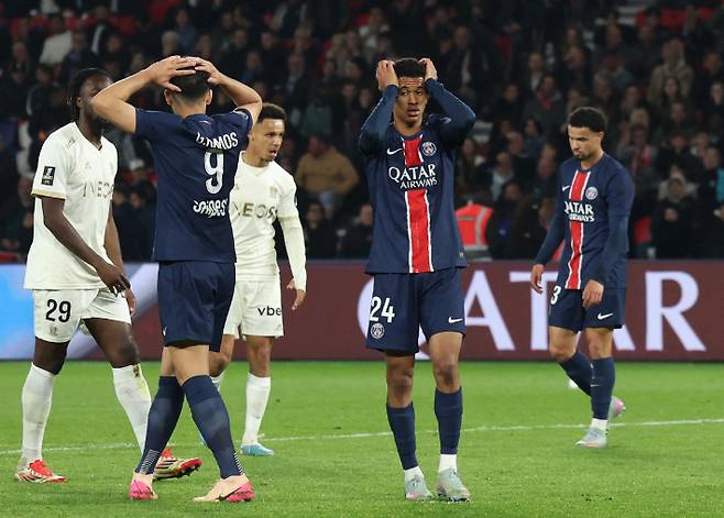 무패 우승이 좌절된 파리 생제르맹. 연합뉴스