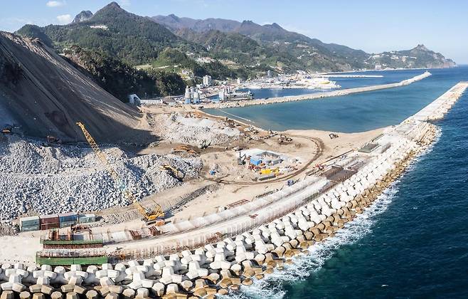 울릉공항 건설 현장. /DL이엔씨
