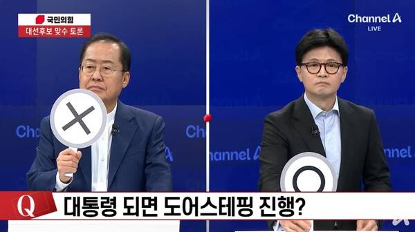 ▲ 지난 25일 채널A '맞수토론' 갈무리.