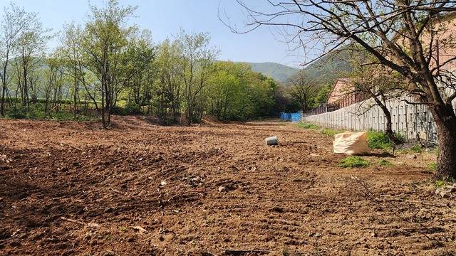 경주시가 주민과 협력해 400여t의 생활쓰레기를 정리해 깨끗하게 단장된 야산. 경주시 제공