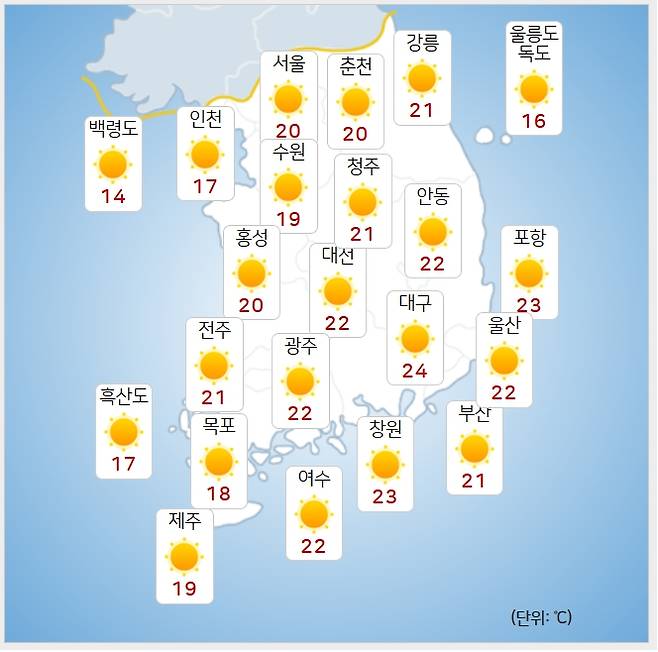 ⓒ기상청: 오늘(28일) 오후 날씨