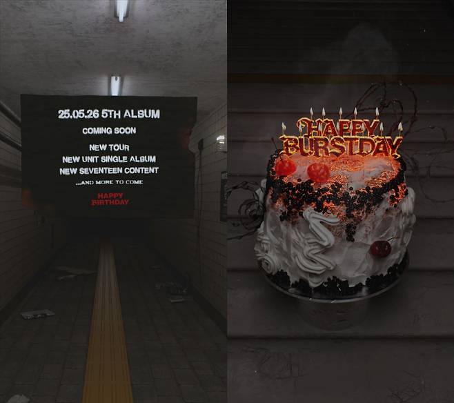 지난 21일 세븐틴 공식 SNS에 공개된 세븐틴의 올해 주요 활동 계획이 담긴 이미지. 플레디스엔터테인먼트 제공