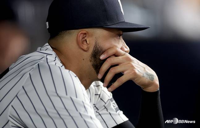 더그아웃에서 경기를 지켜보고 있는 데빈 윌리엄스. /AFPBBNews=뉴스1