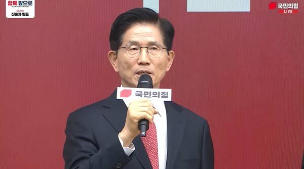 ▲김문수 국민의힘 대선 경선 후보가 29일 당 최종 경선에 진출한 뒤 소감을 밝히고 있다. 사진=국민의힘TV 영상 갈무리