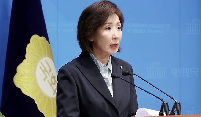 발언하는 국민의힘 나경원 의원. 연합뉴스