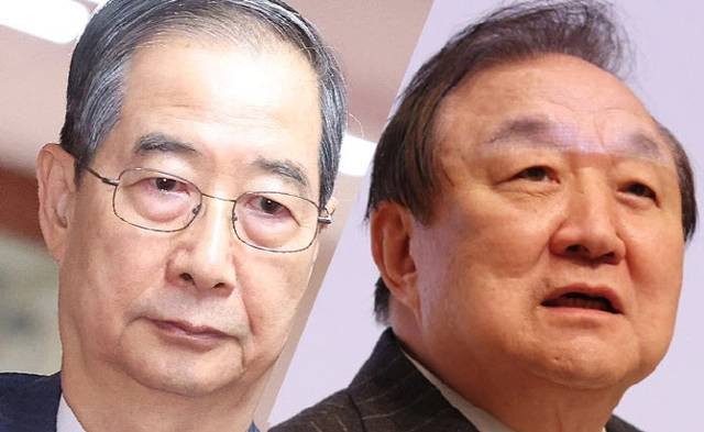 한덕수 대통령 권한대행, 정대철 헌정회장. 연합뉴스