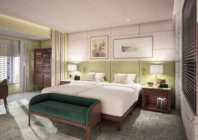 새롭게 리노베이션을 통해 선보일 예정인 만다린 오리엔탈 홍콩의 새로운 객실 디자인 / 사진=만다린 오리엔탈 호텔 그룹