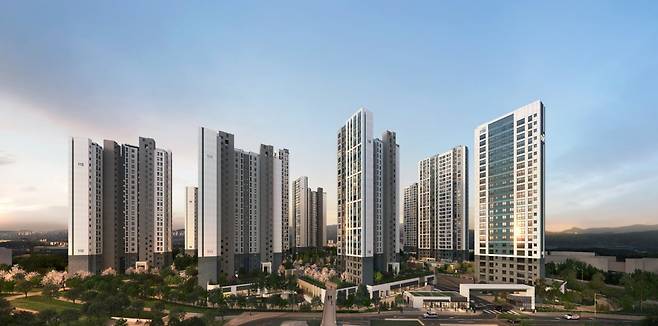 '신분평 더웨이시티 풍경채' 투시도. HMG그룹 제공