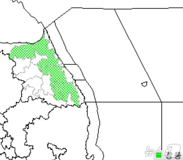 기상청이 4일 오후 3시 10분 기준으로 발표한 강풍주의보 발효구역. (기상청 제공. 재판매 및 DB금지) 2025.5.4/뉴스1