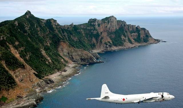 센카쿠열도 일대를 배행중인 일본 초계기. AP 뉴시스