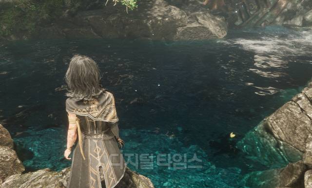 게임 내 강과 폭포 등의 물결 표현이 뛰어났다. 게임 화면 캡처