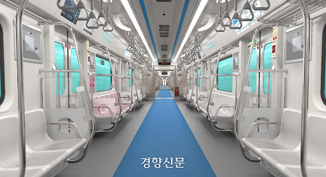 서울지하철 4호선 내부. 경향DB