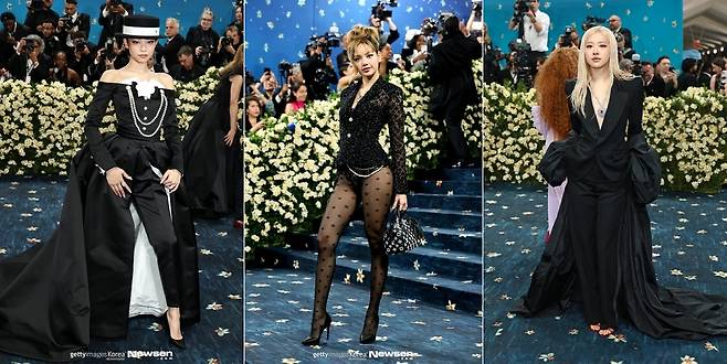 사진=왼쪽부터 제니, 리사, 로제/게티이미지코리아 제공