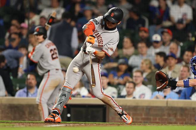 이정후는 7일(한국시간) 시카고 컵스와 원정 경기에서 홈런 포함 3안타를 터트렸다. AFP연합뉴스