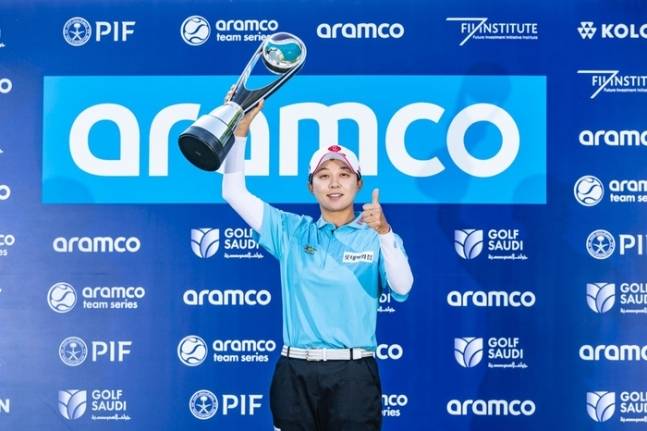오는 9일 개막하는 유럽여자프로골프투어(LET) 아람코 코리아 챔피언십에서 2연패에 도전하는 김효주. 아람코 코리아 챔피언십 조직위원회