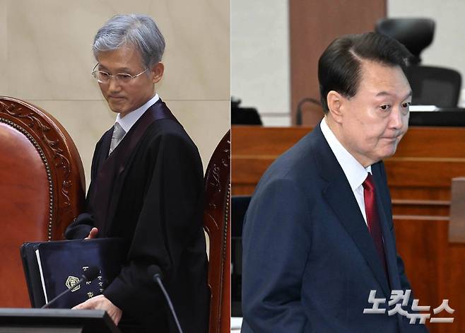 조희대 대법원장과 윤석열 전 대통령. 사진공동취재단