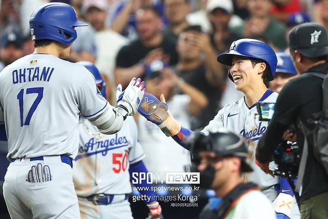 ▲ 오타니 쇼헤이(왼쪽)와 김혜성(오른쪽).