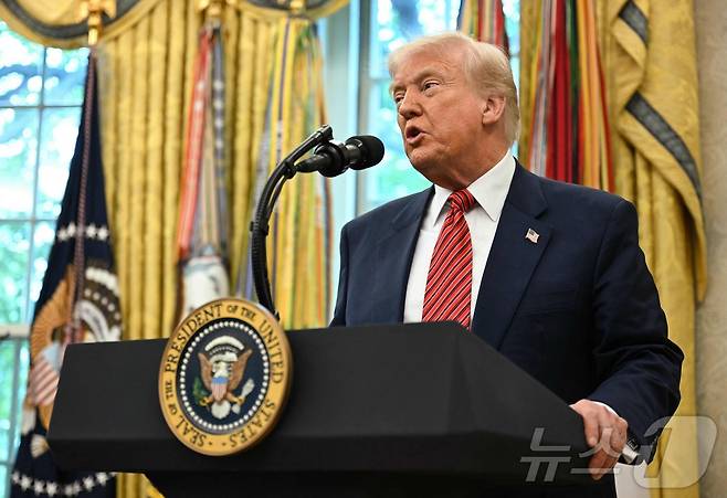 도널드 트럼프 도널드 트럼프 미국 대통령. 2025.05.08 ⓒ AFP=뉴스1 ⓒ News1 우동명 기자