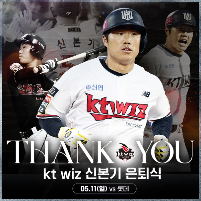 KT가 11일 수원 롯데전에서 신본기의 은퇴식을 개최한다. 사진 | KT 위즈