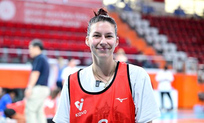 2025~26 외국인 선수 여자부 트라이아웃에 참가한 윌로우 존슨. KOVO 제공