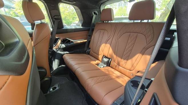 BMW X7 M60i xDrive 3열 좌석. 우수연 기자