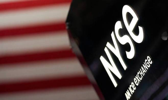 미 뉴욕증권거래소(NYSE) 표지판. ⓒ AP/뉴시스